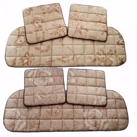 3Pcs Car Ice Silk Bamboo Charcoal Summer Seat Cushion Non Slip 45*45CM 135*45CM