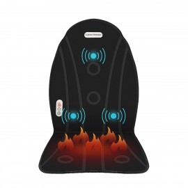 2-in-1 Car Seat Vibrating Heated Massage Cushion Home Office Chair Back Relax
