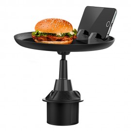Multifunctional Adjustable Drink Cup Holder Tray 360 Swivel Arm Mobile Phone Stand Car Food Table