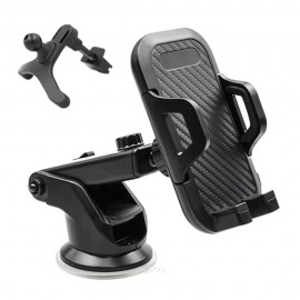 3 In 1 Universal Car Air Vent Phone Holder Car Dashboard Mount Phone Holder with Carbon fiber for Mobile Phone