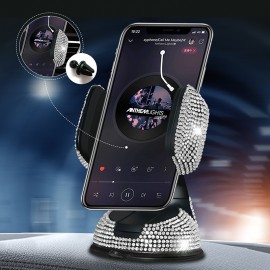 Bling  Crystal Car Phone Holder Air Vent Mount Car Mobile Phone Holder Stand with Rhinestone for Dashboard
