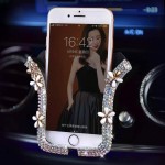 Hot Daisy Diamond Car Phone Holder Snap-in Air Outlet Support Universal Navigation Bracket