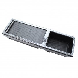 Car Front Center Console Drink Cup Holder Coin Holder Interior Carbon Fiber Storage Tray Replacement for BMW 3 Series E46 